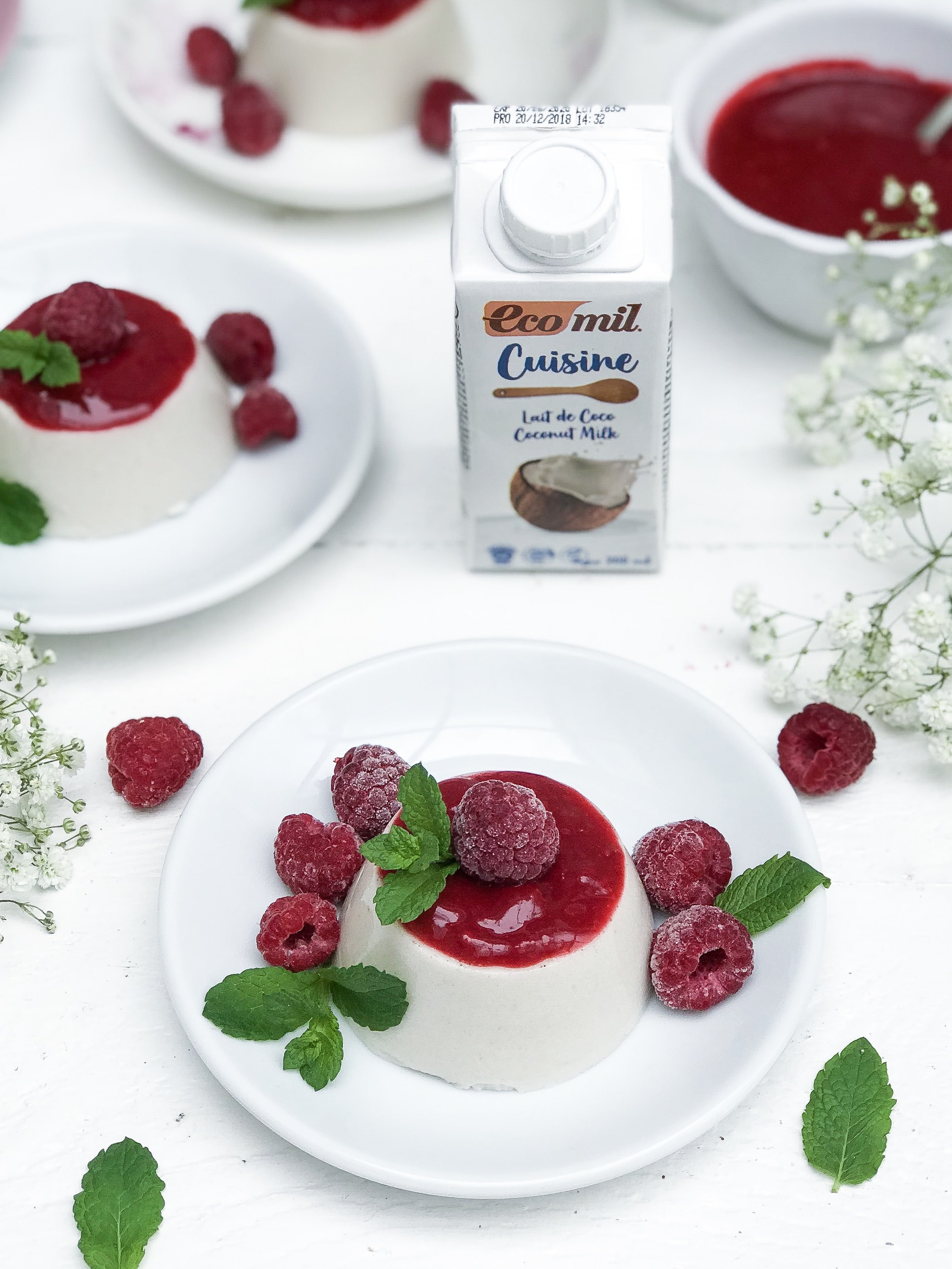 Panna Cotta met frambozen coulis